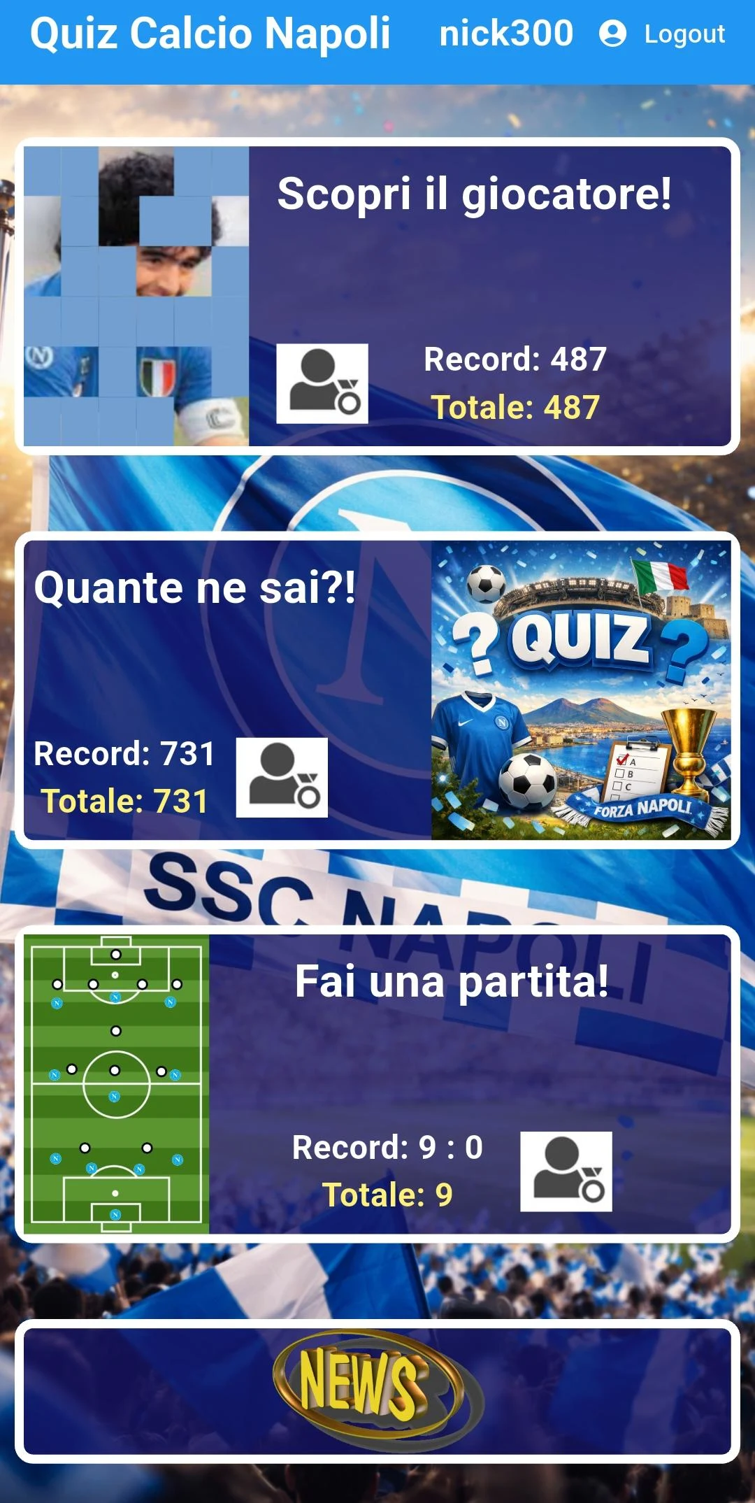 Quiz Calcio Napoli screenshot